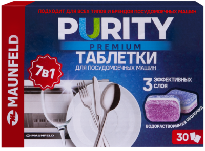 Детальное фото товара: Maunfeld таблетки для посудомоечных машин MDT30PP