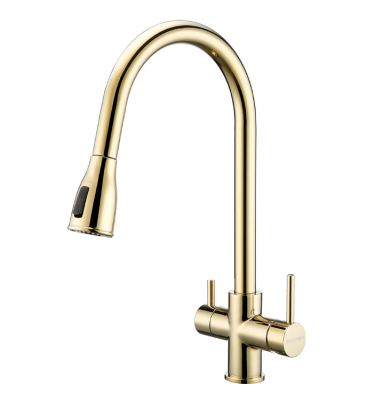 Детальное фото товара: Paulmark LANGE, смеситель, светлое брашированное золото