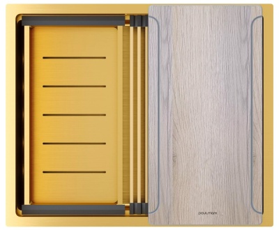 Детальное фото товара: Paulmark NEXT-MULTI SINK 54 UNI, мойка, нержавеющая сталь, брашированное золото