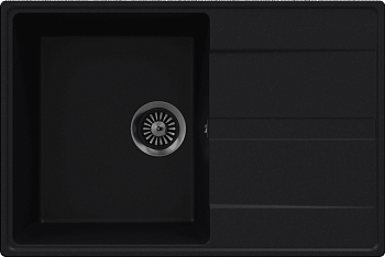 Фото товара: Maunfeld Lacrima 750 MFQS-750B, мойка, гранит, черный