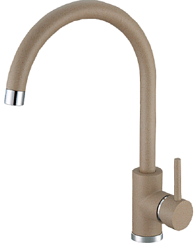 Фото товара: ALVEUS GENESIS KATI G55 BEIGE, смеситель, гранит, бежевый