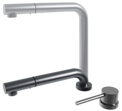 Emar EC-7027 PVD Dark, смеситель, черный Детальное фото товара: Emar EC-7027 PVD Dark, смеситель, черный