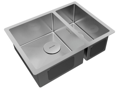 Paulmark NEXT 58/2S UNI, мойка, нержавеющая сталь брашированная Детальное фото товара: Paulmark NEXT 58/2S UNI, мойка, нержавеющая сталь брашированная