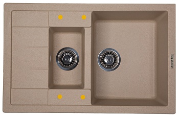 Фото товара: Ecoshtein RECHTECK 781.5, мойка, гранит, бежевый