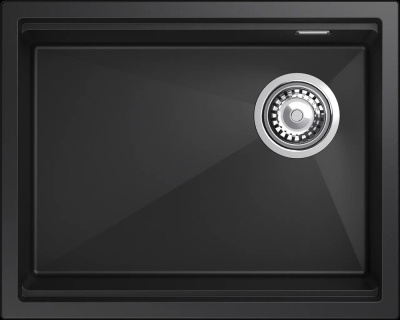 Детальное фото товара: Rivelato LINO LN-554-R nero, мойка, гранит, черный