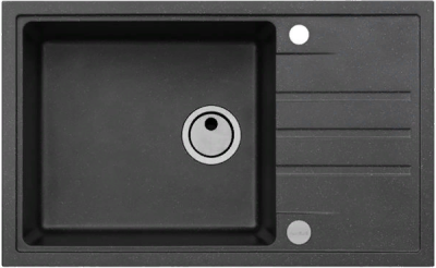 ALVEUS INTERMEZZO 130 GRANITAL CARBON - G91, мойка, гранит, черный (в комплекте с сифоном 111729)