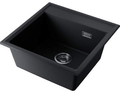 Omoikiri Daisen 51-BL, мойка, гранит, черный Детальное фото товара: Omoikiri Daisen 51-BL, мойка, гранит, черный
