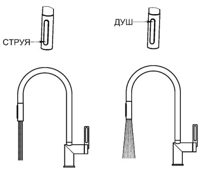 Детальное фото товара: GRANULA 8172 смеситель, гранит, арктик (белый)