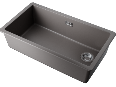 Детальное фото товара: Omoikiri Kata 76-U/I-GR Side, мойка, гранит, leningrad grey