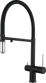 Фото товара: Rivelato ADRIA 1523517 nero/cromo, смеситель, гранит, черный/хром