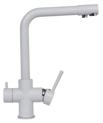 Ecoshtein ES 0400, смеситель, гранит, серый шелк