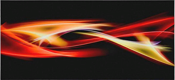 Фото товара: Maunfeld стекло к вытяжке Berford 60 с декором "Волна" на черном фоне