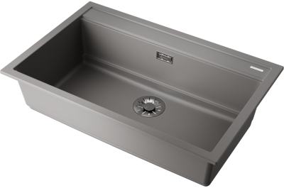 Детальное фото товара: Omoikiri Kitagawa 79-LB-GR, мойка, керамика, leningrad grey