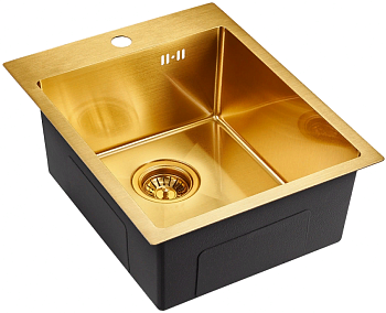 Фото товара: Emar EMB-128A PVD Nano Golden, мойка, нержавеющая сталь, золото