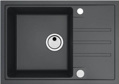 ALVEUS INTERMEZZO 40 G91 CARBON, мойка, гранит, черный (в комплекте с сифоном 1117292)