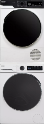Детальное фото товара: DeLonghi стирка DWM 825 V ALICIA + сушка DTD 8105 C FABIO + соед.эл с полкой RS
