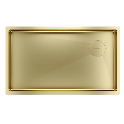 Paulmark NEXT-SKEW 74 UNI, мойка, нержавеющая сталь, брашированное золото