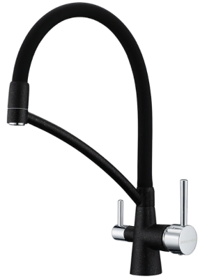 Детальное фото товара: Paulmark SIEGEN, смеситель, гранит, черный металлик