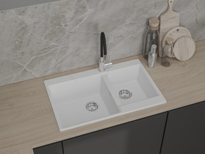 Детальное фото товара: GranFest LEVEL GF-LV-780K, мойка, мрамор, иней