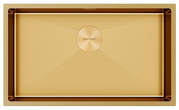 Фото товара: Paulmark NEXT 74 UNI, мойка, нержавеющая сталь, брашированное золото