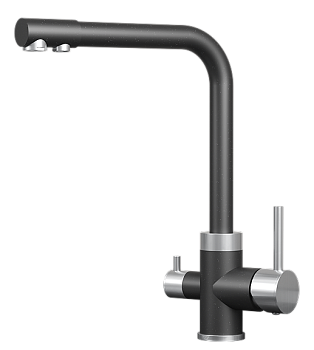 Фото товара: GRANULA 5015 смеситель, нержавеющая сталь, шварц