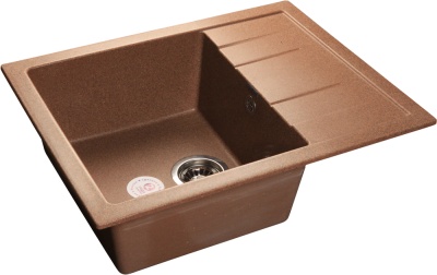 GranFest QUADRO GF-Q-650 L, мойка, мрамор, терракот