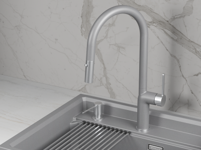 Детальное фото товара: GRANULA 9010 смеситель, гранит, алюминиум