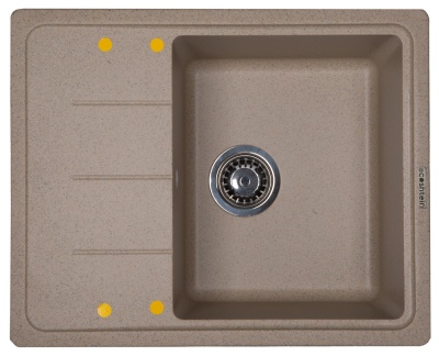 Ecoshtein RECHTECK 620, мойка, гранит, песочный