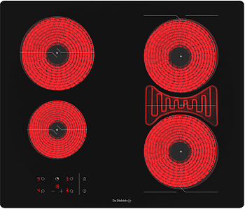 Фото товара: De Dietrich DPV4605HB стеклокерамическая поверхность