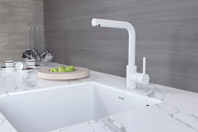 Paulmark KASSEL, смеситель, белый матовый Детальное фото товара: Paulmark KASSEL, смеситель, белый матовый