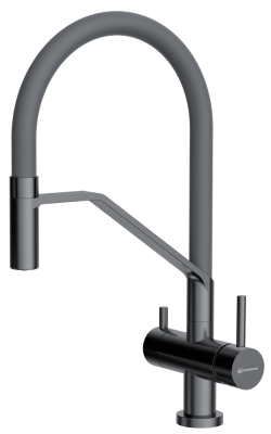 Фото товара: Omoikiri Akeno-GM-GR, смеситель, вороненая сталь