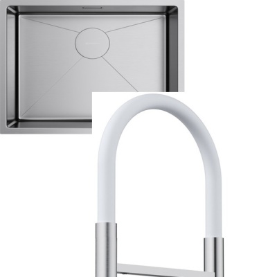 Детальное фото товара: Omoikiri Taki 54-U/IF-IN + Kanto-2 Plus-SB BN-WH нержавеющая сталь