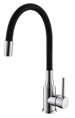Детальное фото товара: ALVEUS GENESIS FLEXA BLACK CHR, смеситель, хром/черный