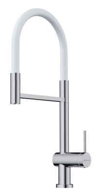 Omoikiri Kanto-2 Plus-SB C-WH, смеситель, латунь, хром/белый