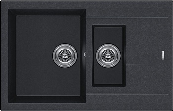 Фото товара: KUCHENSTERN PLAT 60-2, мойка, гранит, черный