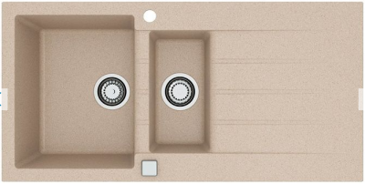 ALVEUS GRANITAL CADIT 80 G22 TERRA, мойка, гранит, терра (в комплекте с сифоном 1132822)