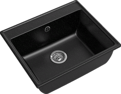 GranFest VERTEX GF-V-580, мойка, мрамор черный Детальное фото товара: GranFest VERTEX GF-V-580, мойка, мрамор черный