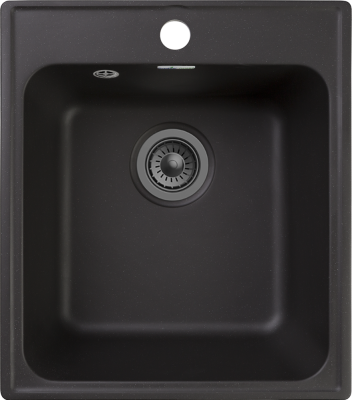 GranFest QUARZ GF-Z17, мойка, гранит, черный Детальное фото товара: GranFest QUARZ GF-Z17, мойка, гранит, черный