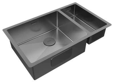 Paulmark NEXT 69/2S UNI, мойка, нержавеющая сталь, вороненая сталь (левая) Детальное фото товара: Paulmark NEXT 69/2S UNI, мойка, нержавеющая сталь, вороненая сталь (левая)