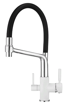 Фото товара: GRANULA 0083 смеситель, гранит, арктик (белый)