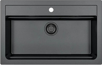 Фото товара: ALVEUS GRANITAL ATROX 40 CARBON - G91, мойка, гранит, черный (в комплекте с сифоном 1148149)