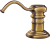 Детальное фото товара: Omoikiri OM-01-AB, дозатор для моющего средства, античная латунь