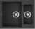 Детальное фото товара: Omoikiri Sakaime 60-2-BL, мойка, гранит, черный