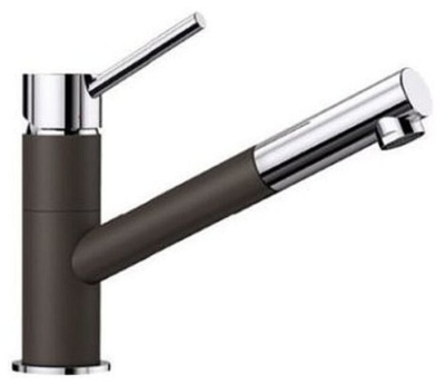 Детальное фото товара: Blanco Kano, смеситель, гранит, кофе/хром