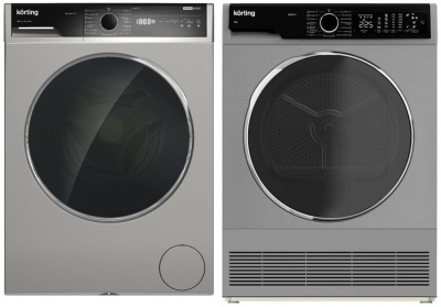 Korting стирка KWM 58ILS1297 S + сушка KD 60L97 S + соед.эл DSK 250 N