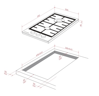 Детальное фото товара: Kuppersberg FS 36 X газовая поверхность
