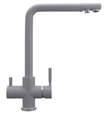 Maunfeld MFQT-16LGR, смеситель, гранит, светло-серый