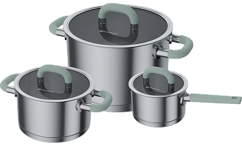 Фото товара: Omoikiri Takara Set OL, набор посуды, оливковый