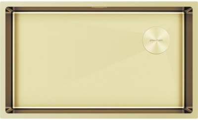 Детальное фото товара: Paulmark NEXT-SKEW 74 UNI, мойка, нержавеющая сталь, светлое золото