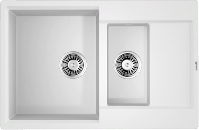 Детальное фото товара: Omoikiri Daisen 78-2T-WH, мойка, гранит, белый